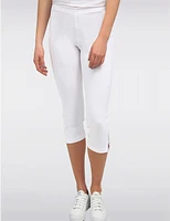 Manteaux | La maison du manteau au Québec Legging Capri À Taille Élastique & Fentes Latérales Boutonnées par Amani Couture