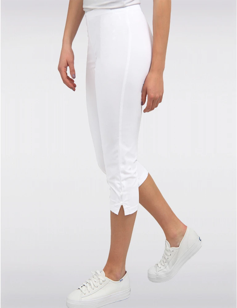 Manteaux | La maison du manteau au Québec Legging Capri À Taille Élastique & Fentes Latérales Boutonnées par Amani Couture