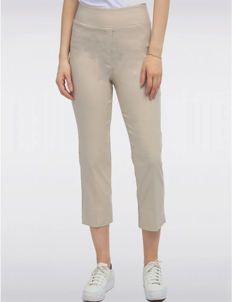 Manteaux | La maison du manteau au Québec Capris Chic À Coupe Droite Extensible Et Ceinture Élastique Par Amani Couture