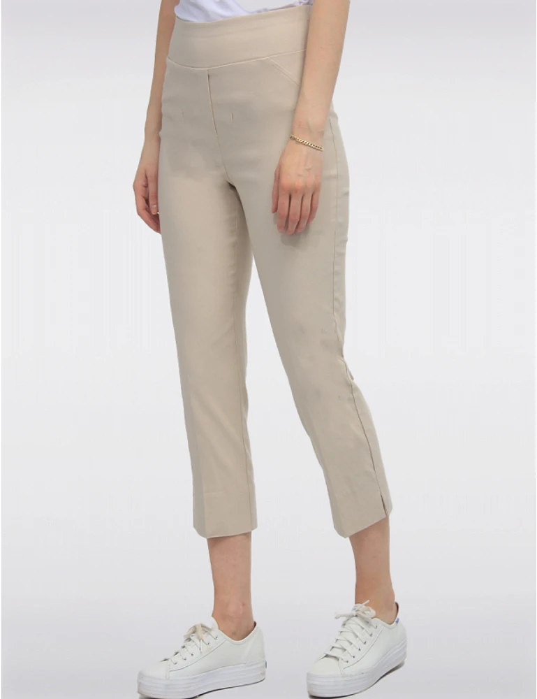 Manteaux | La maison du manteau au Québec Capris Chic À Coupe Droite Extensible Et Ceinture Élastique Par Amani Couture
