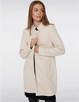 Manteaux | La maison du manteau au Québec Long Gilet-Manteau Luxueux en Suède Vegan Ultra-Doux et Extensible par Only