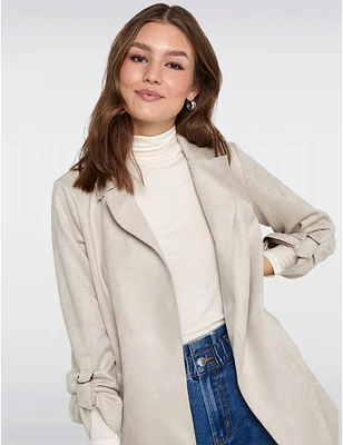 Manteau Long Daim Ultra-Doux par Only