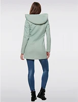 Manteau Droit Capuche Zip par Only