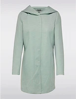 Manteau Droit Capuche Zip par Only