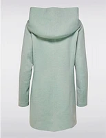 Manteau Droit Capuche Zip par Only