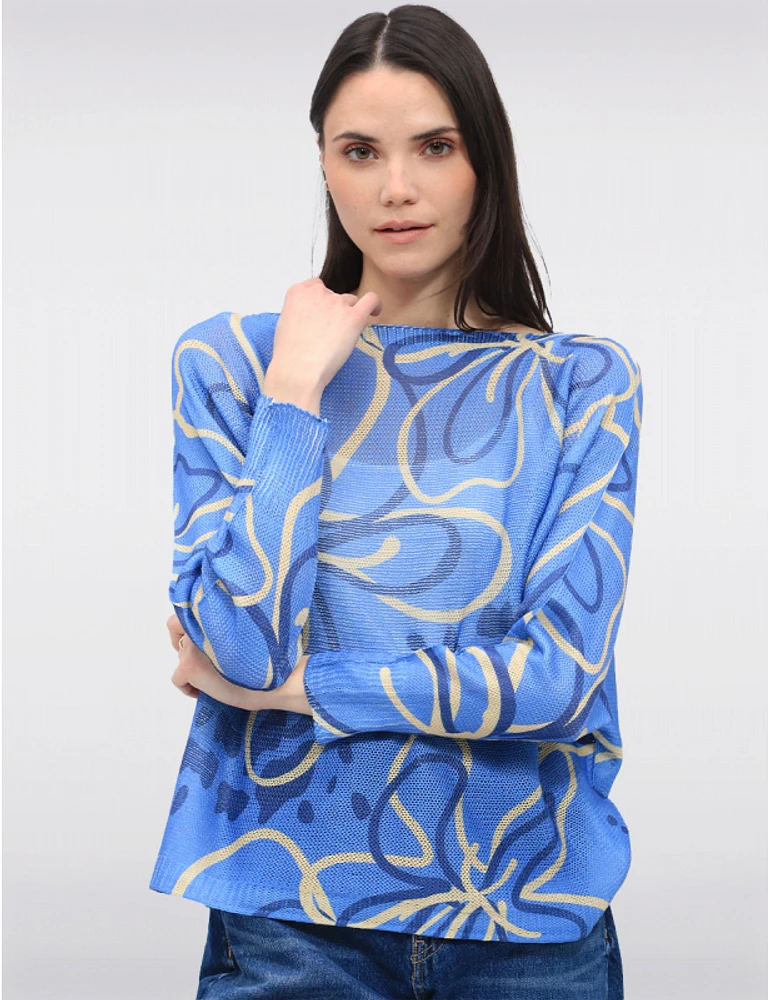 Haut Maille Imprimé Floral par Froccella