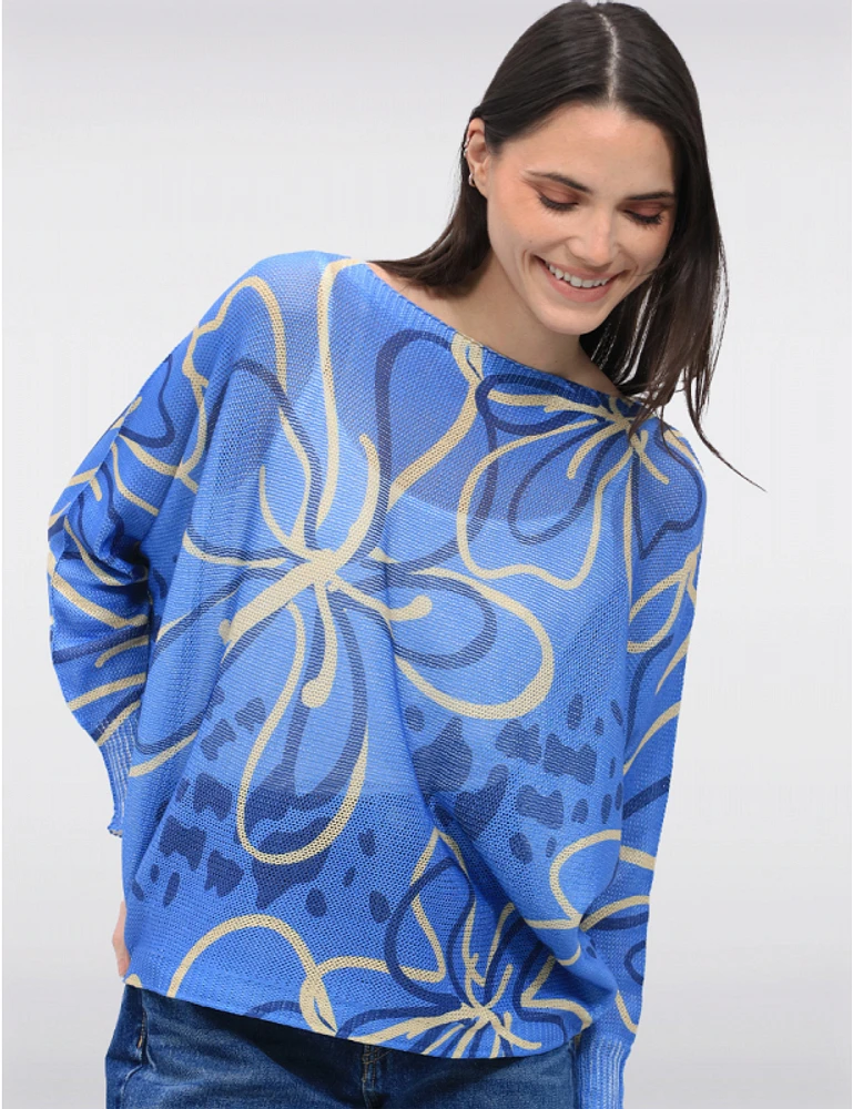 Haut Maille Imprimé Floral par Froccella