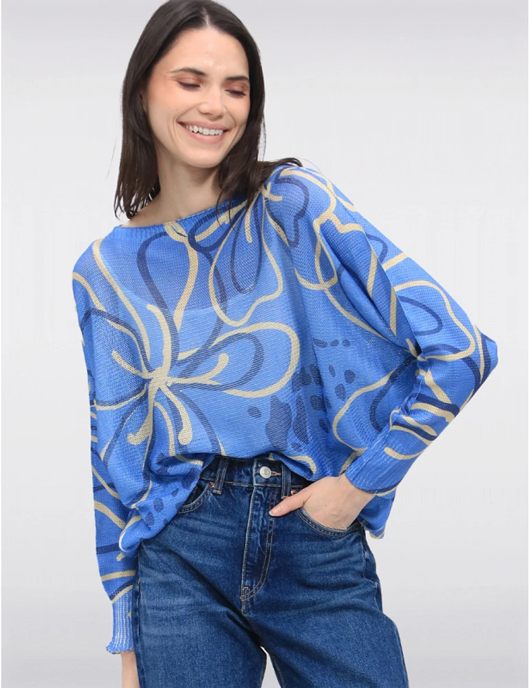 Haut Maille Imprimé Floral par Froccella