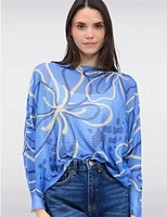 Haut Maille Imprimé Floral par Froccella