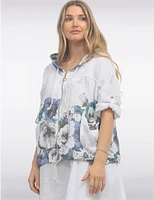 Haut à Capuche Floral Bleu par Froccella