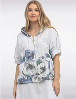 Haut à Capuche Floral Bleu par Froccella