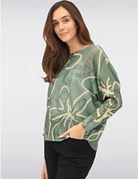 Haut Maille Imprimé Floral par Froccella