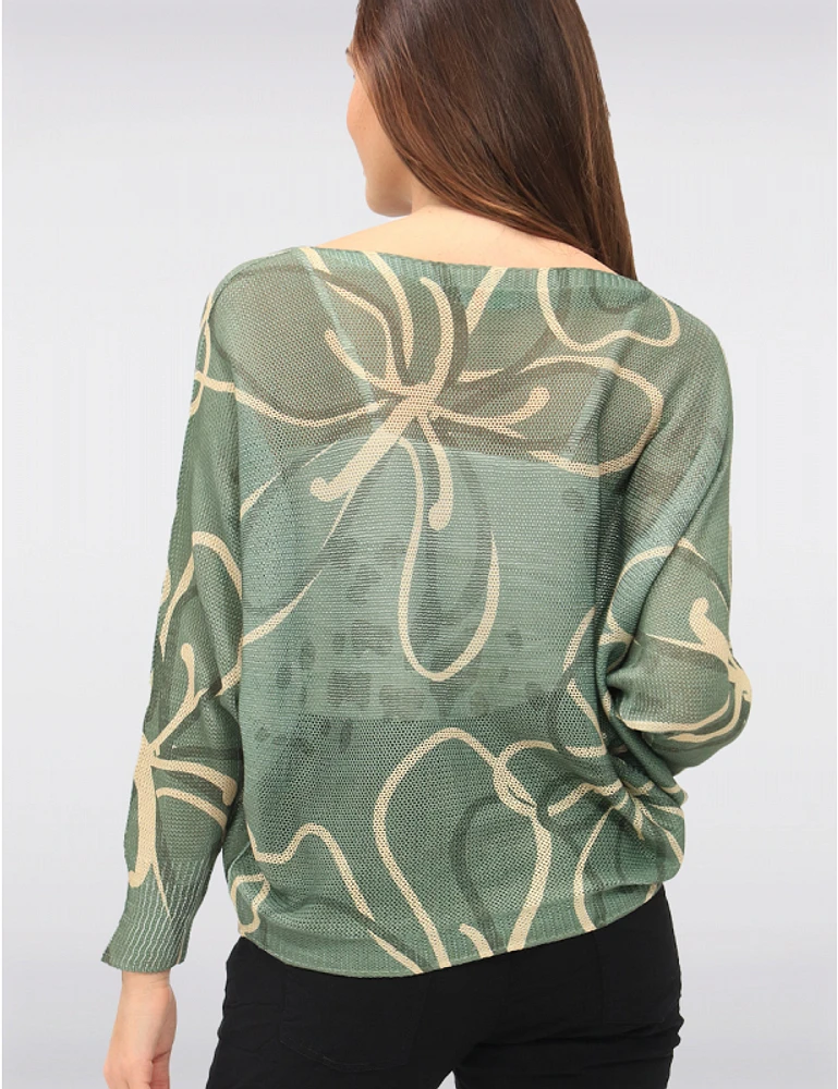 Haut Maille Imprimé Floral par Froccella