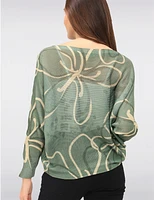 Haut Maille Imprimé Floral par Froccella