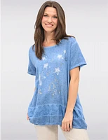Haut Floral Métallique Dentelle par Froccella
