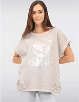 Manteaux | La maison du manteau au Québec Haut Coton-lin à Fleurs avec Broderie Anglaise & Cordon de Serrage par Froccella