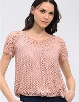 Haut Manches Courtes Crochet Froccella