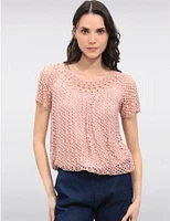 Haut Manches Courtes Crochet Froccella
