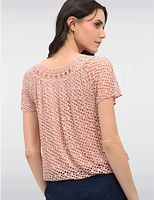 Haut Manches Courtes Crochet Froccella