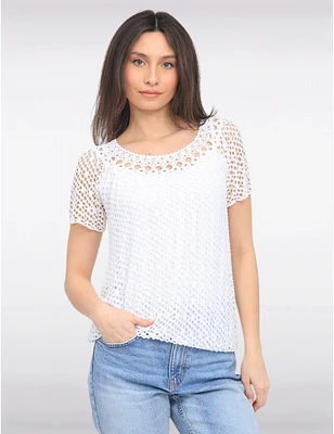 Haut Manches Courtes Crochet Froccella