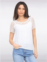 Haut Manches Courtes Crochet Froccella