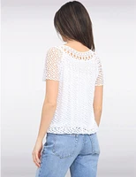 Haut Manches Courtes Crochet Froccella