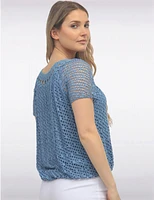 Haut Crochet Manches Courtes par Froccella
