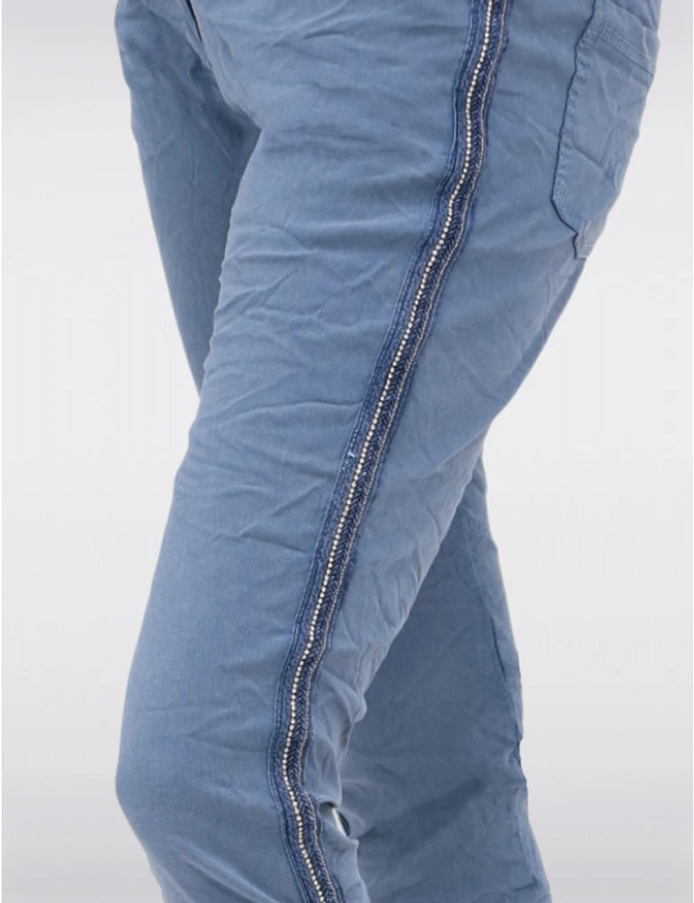 Pantalon Cropped Rhinestone par Froccella