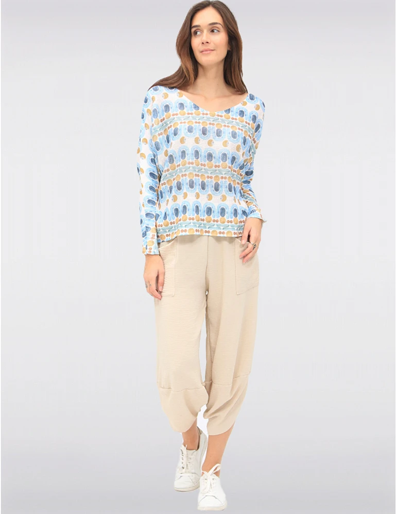 Manteaux | La maison du manteau au Québec Pantalon Ballon Taille Élastique et Ourlet Asymétrique par Froccella