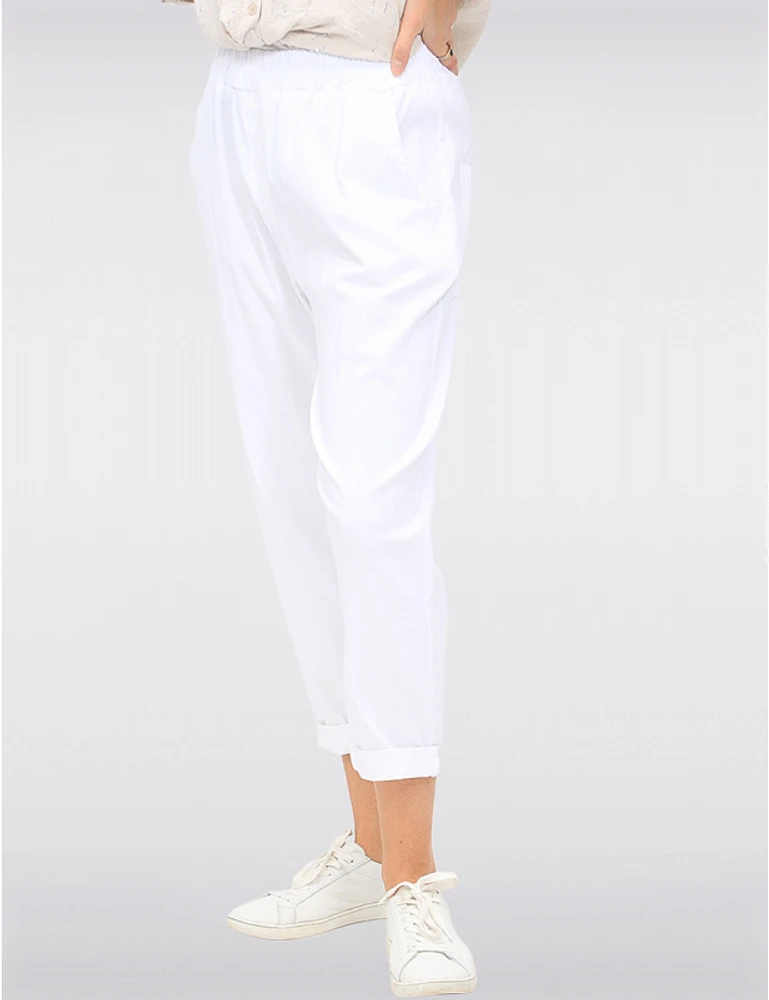 Manteaux | La maison du manteau au Québec Pantalon Décontracté Stretch Avec Taille Élastique à 4-Poches par Froccella