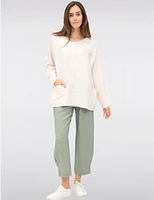 Manteaux | La maison du manteau au Québec Haut à Manches 3/4 Décontracté avec Poche Avant & Appliqué Fleur par Froccella