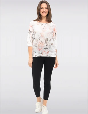 Haut Tricoté Floral Pastel par Froccella