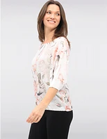 Haut Tricoté Floral Pastel par Froccella