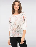 Haut Tricoté Floral Pastel par Froccella