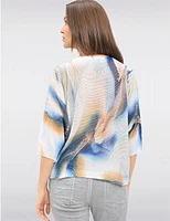 Haut Tricot Imprimé Marbre par Froccella