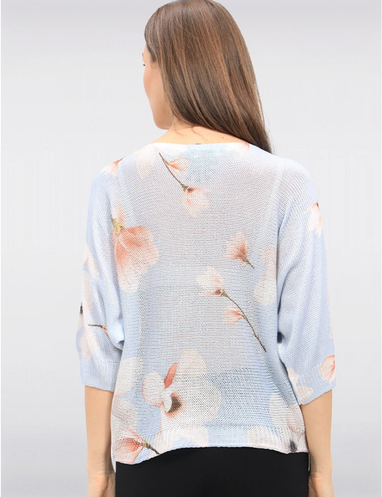 Haut Tricot Manches Dolman Fleur Froccella