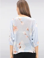 Haut Tricot Manches Dolman Fleur Froccella