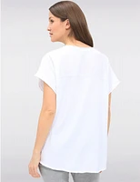 Haut Lin Motif Fleurs Froccella