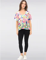 Haut Tricot Col Bateau Fleuri par Froccella
