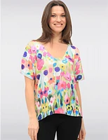 Haut Tricot Col Bateau Fleuri par Froccella