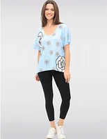 Haut Tricot Col Rond Imprimé Froccella