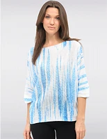 Haut Maille Rayé Bleu par Froccella