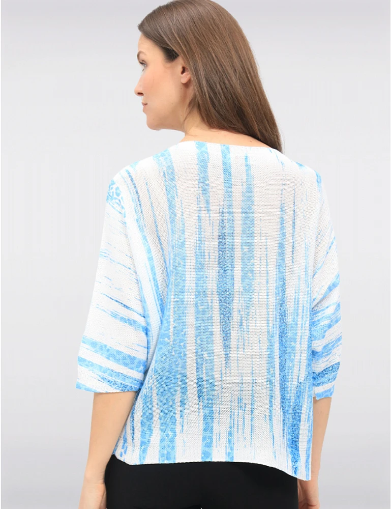 Haut Maille Rayé Bleu par Froccella