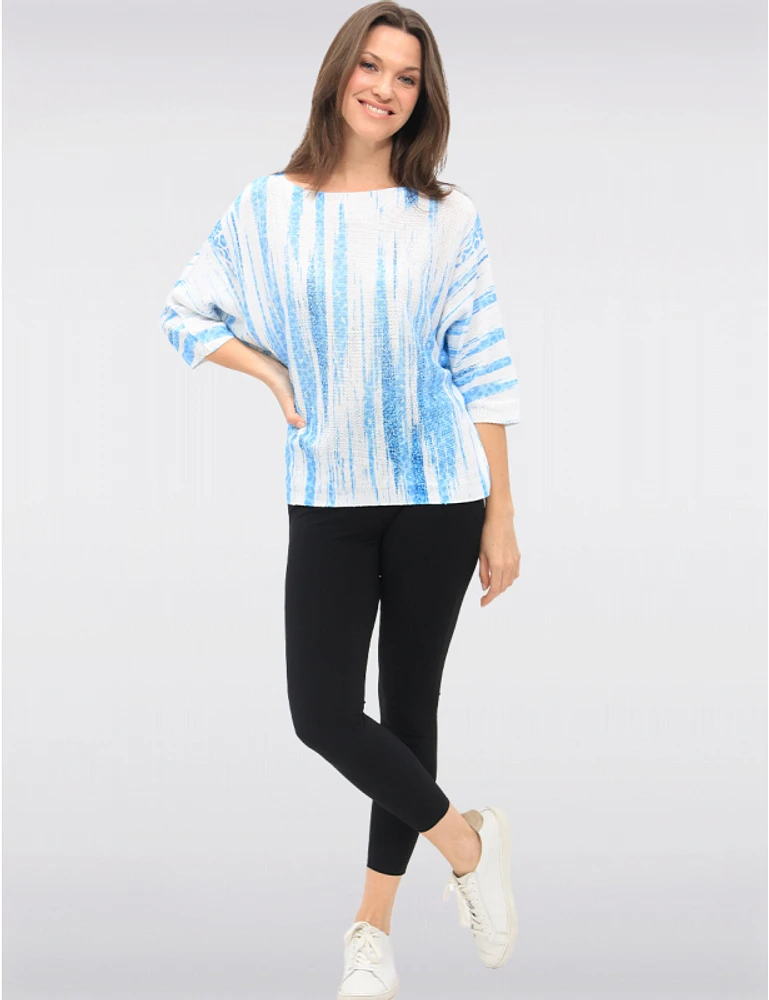 Haut Maille Rayé Bleu par Froccella