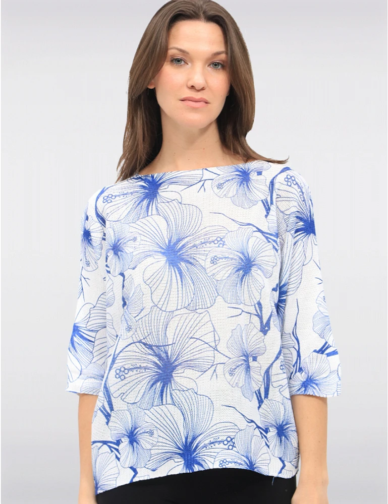 Haut Tricot Col Rond Floral Froccella