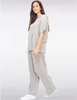 Top Asymétrique Coton-Lin par Froccella