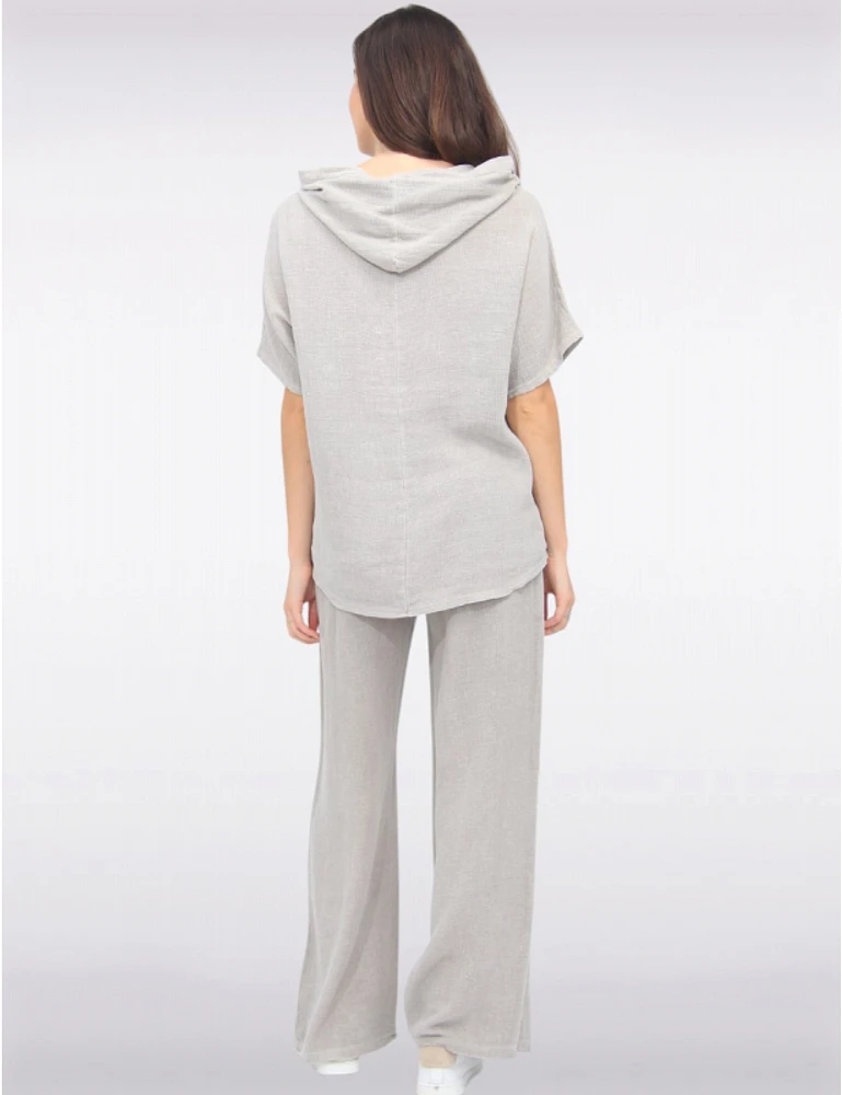 Top Asymétrique Coton-Lin par Froccella