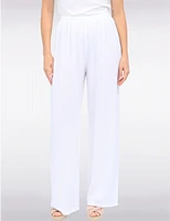 Manteaux | La maison du manteau au Québec Pantalon Décontracté à Jambe Large en Mélange Coton-Lin par Froccella