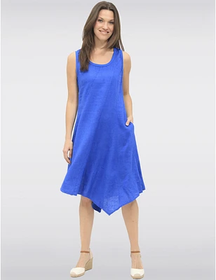 Manteaux | La maison du manteau au Québec Robe Maxi Sans Manches en Lin avec Ourlet Asymétrique Évasé par  Froccella
