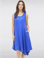 Manteaux | La maison du manteau au Québec Robe Maxi Sans Manches en Lin avec Ourlet Asymétrique Évasé par  Froccella